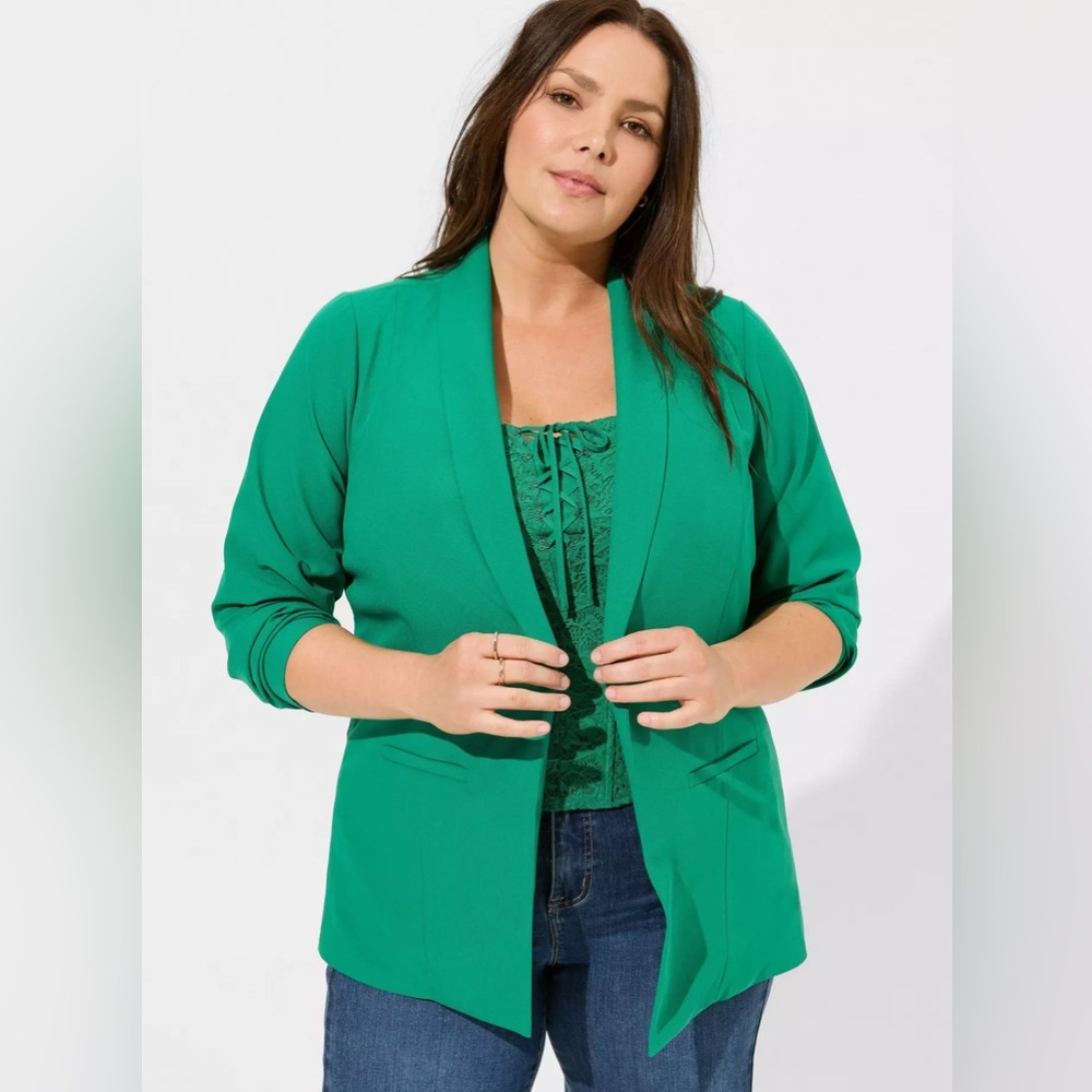 torrid Emerald Green Open Blazer